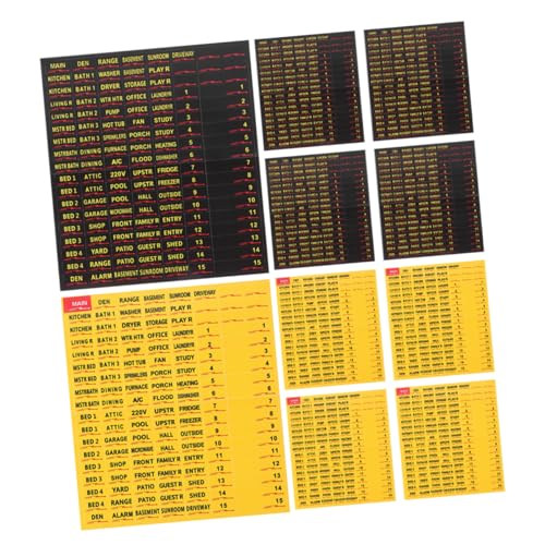 HOODANCOS 10 Blatt Etikett für den Schaltkasten Elektrische Kasten Aufkleber Schutzschalter Kennzeichnung Schaltkasten Markierung Etikett Lichtschalter Etikettenaufkleber für das Papier HOODANCOS 10 Blatt Etikett für den Schaltkasten Elektrische Kasten Aufkleber Schutzschalter Kennzeichnung Schaltkasten Markierung Etikett Lichtschalter Etikettenaufkleber für das Papier von HOODANCOS