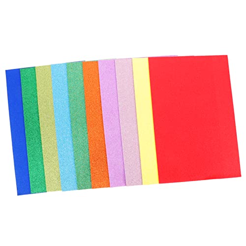 HOODANCOS 10 Blatt Paillettenschwammpapier die schule de bastelmaterial Zubehör für die Kartenherstellung A4-Glitzerpapier zum Basteln A4-Glitzerpapier zur Dekoration Glitzerpapier für Party von HOODANCOS