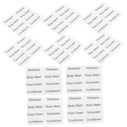 HOODANCOS 10 Blatt Selbstklebende Kosmetik Etiketten für Nachfüllflaschen Wasserfest Transparent mit Schwarzer Praktische Aufkleber für Reise Toilettenartikel Shampoo Hautpflege Einfache HOODANCOS 10 Blatt Selbstklebende Kosmetik Etiketten für Nachfüllflaschen Wasserfest Transparent mit Schwarzer Praktische Aufkleber für Reise Toilettenartikel Shampoo Hautpflege Einfache von HOODANCOS