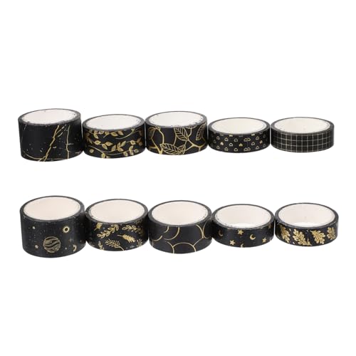 HOODANCOS 10 Rollen DIY Papier Klebeband mit Goldgeprägtem Dekor pro Selbstklebend Vielseitig für Scrapbooking Bastelarbeiten Journale Geschenkverpackungen und Kreative DIY Projekte HOODANCOS 10 Rollen DIY Papier Klebeband mit Goldgeprägtem Dekor pro Selbstklebend Vielseitig für Scrapbooking Bastelarbeiten Journale Geschenkverpackungen und Kreative DIY Projekte von HOODANCOS