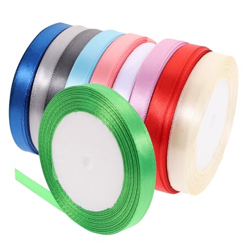 HOODANCOS 10 Rollen Dekoratives Satinband für Geschenkverpackungen Teiliges Gemischten Farben für Hochzeiten Bastelprojekte und Blumensträuße HOODANCOS 10 Rollen Dekoratives Satinband für Geschenkverpackungen Teiliges Gemischten Farben für Hochzeiten Bastelprojekte und Blumensträuße von HOODANCOS