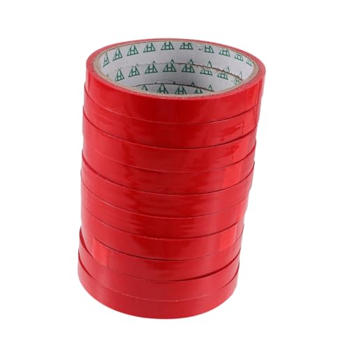 HOODANCOS 10 Rollen Siegelband Beutelverschlussband Fleischverpackungsbedarf Klebeband Zum Einwickeln Klebebandverschluss Für Beutel Verpackungsband Fleischbeutelband Rot Bopp HOODANCOS 10 Rollen Siegelband Beutelverschlussband Fleischverpackungsbedarf Klebeband Zum Einwickeln Klebebandverschluss Für Beutel Verpackungsband Fleischbeutelband Rot Bopp von HOODANCOS