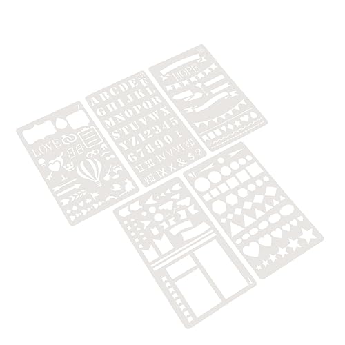 HOODANCOS 10 Stück DIY Schablonen für Wand und Kunstgestaltung Wiederverwendbare Hohl Ausgearbeitete Vorlagen für Malen und Dekorieren für Scrapbooking und Journaling von HOODANCOS