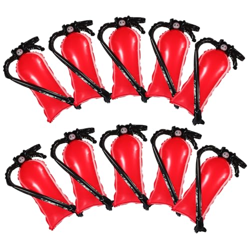 HOODANCOS 10 Stück Feuerlöscher Luftballons Deko für Partys Lustige Aufblasbare Dekoration für Feuerwehr Themenfeiern Langlebig und Auffällig für Geburtstagsfeiern und Events von HOODANCOS