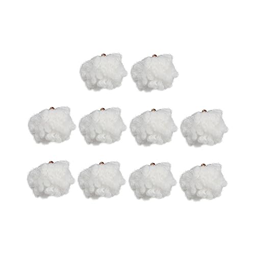 HOODANCOS 10 Stück Fluffy Ball Ohrringe Handgemachte Anhänger für DIY Schmuckherstellung Kreative Ohrringe Zubehör mit Aufhängung für und Bastelprojekte von HOODANCOS