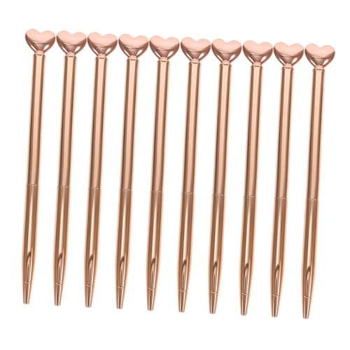 HOODANCOS 10 Stück Herzförmige Kugelschreiber für Valentinstag Einschreibbare Stifte Partygeschenk Roségold HOODANCOS 10 Stück Herzförmige Kugelschreiber für Valentinstag Einschreibbare Stifte Partygeschenk Roségold von HOODANCOS