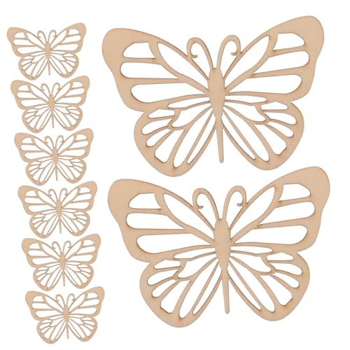 HOODANCOS 10 Stück Holzchip -Ornamente Handwerk Ausschnitte Hochzeiten Schmetterlingsdekor Dekorationen Schmetterlingsform aus Holz Schmetterlinge basteln Schmetterlinge Holzscheibe Beige HOODANCOS 10 Stück Holzchip -Ornamente Handwerk Ausschnitte Hochzeiten Schmetterlingsdekor Dekorationen Schmetterlingsform aus Holz Schmetterlinge basteln Schmetterlinge Holzscheibe Beige von HOODANCOS