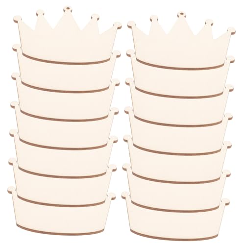 HOODANCOS 10 Stück Holzkrone Anhänger für DIY Schmuckgestaltung Kreative Armband Dekorationen Stabilem Material für Bastelprojekte und Meditationszubehör HOODANCOS 10 Stück Holzkrone Anhänger für DIY Schmuckgestaltung Kreative Armband Dekorationen Stabilem Material für Bastelprojekte und Meditationszubehör von HOODANCOS