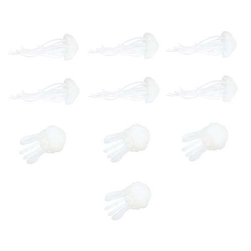 HOODANCOS 10 Stück Mini Quallen Harz Füllstoff Teiliges für DIY Dekoration Epoxidharz Formen mit Maritimem Thema für Schlüsselanhänger Armbänder und Mehr von HOODANCOS
