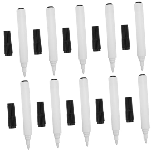 HOODANCOS 10 Stück Nachfüllbare Whiteboard Marker Spitze Abwischbar Langlebig und für Schule und Büro Flüssige für und Stil von HOODANCOS