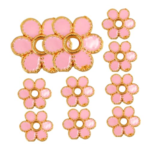 HOODANCOS 10 Stück Perlenarmbandzubehör Metallperlenkappen Perlenendkappen Abstandsperlen Selber Machen Perlen Für Die Herstellung Von Halsketten Diy-perlen Legierung Rosa HOODANCOS 10 Stück Perlenarmbandzubehör Metallperlenkappen Perlenendkappen Abstandsperlen Selber Machen Perlen Für Die Herstellung Von Halsketten Diy-perlen Legierung Rosa von HOODANCOS