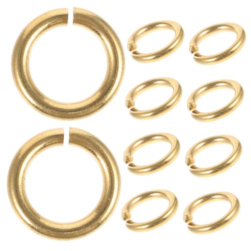 HOODANCOS 10 Stück Runde Ringverbinder Klein Perlen Reifen Für Die Schmuckherstellung Schmuck Biegeringe Schleife Schild Sprungring Schlüssel Schwenken Kunsthandwerk Sortiert Golden Messing HOODANCOS 10 Stück Runde Ringverbinder Klein Perlen Reifen Für Die Schmuckherstellung Schmuck Biegeringe Schleife Schild Sprungring Schlüssel Schwenken Kunsthandwerk Sortiert Golden Messing von HOODANCOS