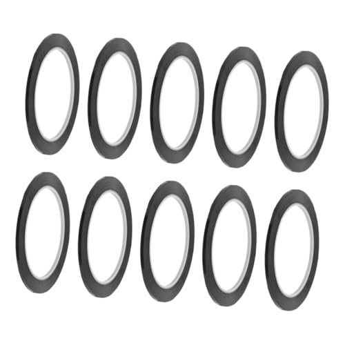 HOODANCOS 10 Stück Schwarzes Klebeband Nadelstreifenband Whiteboard-Zubehör Feinband schwarzes Abdeckband Kartenbänder Washi-Tape schwarz Pinnwandband das Haustier Black HOODANCOS 10 Stück Schwarzes Klebeband Nadelstreifenband Whiteboard-Zubehör Feinband schwarzes Abdeckband Kartenbänder Washi-Tape schwarz Pinnwandband das Haustier Black von HOODANCOS
