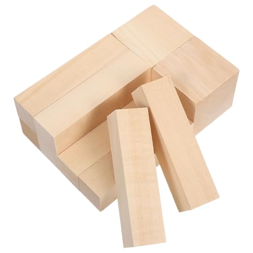 HOODANCOS 10 Stück Teiliges Basswood Schnitzholz- Rechteckige Lindenholzblöcke aus Naturbelassenem Holz Fein Strukturierte DIY Schnitzklötze für Anfänger und Holzhandwerker zum Basteln und HOODANCOS 10 Stück Teiliges Basswood Schnitzholz- Rechteckige Lindenholzblöcke aus Naturbelassenem Holz Fein Strukturierte DIY Schnitzklötze für Anfänger und Holzhandwerker zum Basteln und von HOODANCOS
