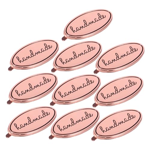 HOODANCOS 10 Stück Teiliges Handgefertigter Ovaler Metalletiketten Zinklegierung mit Unterlegscheiben Vielseitige Tags für Diy Handwerke Taschen Kleidung Jeans und Schuhe Roségold HOODANCOS 10 Stück Teiliges Handgefertigter Ovaler Metalletiketten Zinklegierung mit Unterlegscheiben Vielseitige Tags für Diy Handwerke Taschen Kleidung Jeans und Schuhe Roségold von HOODANCOS