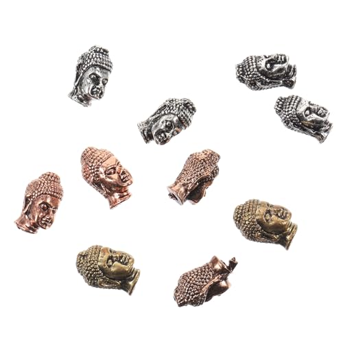 HOODANCOS 10 Stück Teiliges Legierungs Buddha Perlen Schmuckzubehör mit Kreativem Kopfdesign Langlebige Metallzwischenperlen für Armband Halskette DIY Schmuckherstellung Zufällige Farbe HOODANCOS 10 Stück Teiliges Legierungs Buddha Perlen Schmuckzubehör mit Kreativem Kopfdesign Langlebige Metallzwischenperlen für Armband Halskette DIY Schmuckherstellung Zufällige Farbe von HOODANCOS