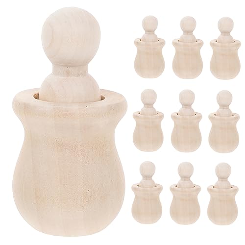HOODANCOS 10 Stück Teiliges Set Unbemalter Holz Peg Puppen zum Bemalen für DIY Bastelbedarf für Kreative Malprojekte Heim und Partyddekorationen Natürliche Holzfiguren für Unendlichen Spaß HOODANCOS 10 Stück Teiliges Set Unbemalter Holz Peg Puppen zum Bemalen für DIY Bastelbedarf für Kreative Malprojekte Heim und Partyddekorationen Natürliche Holzfiguren für Unendlichen Spaß von HOODANCOS