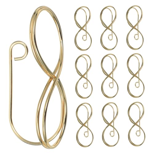 HOODANCOS 10 Stück Vertikale Fotoclip Kleine Büroklammern Hochzeit Büroklammern Dekorative Papierklamme Kreatives Papierclips Lustige Papierclips Praktische Kleine Clips Stahl Golden von HOODANCOS