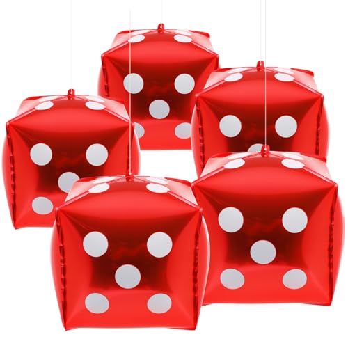 HOODANCOS 10 Stück Würfel Luftballons Party Dekoration Aluminiumfolie Rot für Geburtstag Spiele und Fotohintergründe HOODANCOS 10 Stück Würfel Luftballons Party Dekoration Aluminiumfolie Rot für Geburtstag Spiele und Fotohintergründe von HOODANCOS