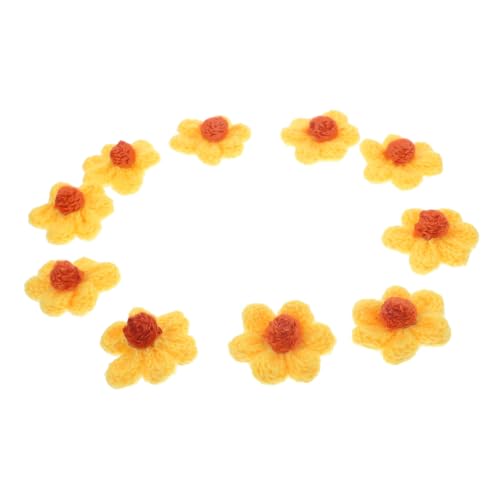 HOODANCOS 10 Stück kleiner Blumenbeet lila weiß künstlich künstliche Girlande falsches Moos Plüsch kleider Blumenapplikation aus Garn Kleidungsdekor Flicken aufnähen DIY Bastelbedarf Yellow HOODANCOS 10 Stück kleiner Blumenbeet lila weiß künstlich künstliche Girlande falsches Moos Plüsch kleider Blumenapplikation aus Garn Kleidungsdekor Flicken aufnähen DIY Bastelbedarf Yellow von HOODANCOS
