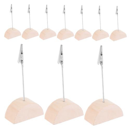 HOODANCOS 10-teiliger Tischkartenhalter: Memo-clip-halter Aus Holz Mit Krokodilklemme, Schreibtisch-dekoration Zum Präsentieren Von Visitenkarten, Bildern, Fotos Und Notizen HOODANCOS 10-teiliger Tischkartenhalter: Memo-clip-halter Aus Holz Mit Krokodilklemme, Schreibtisch-dekoration Zum Präsentieren Von Visitenkarten, Bildern, Fotos Und Notizen von HOODANCOS