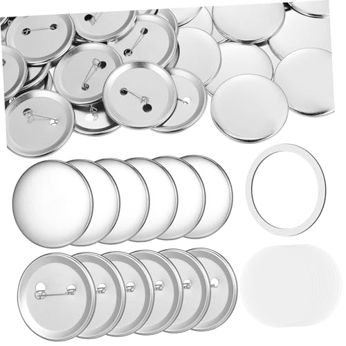 HOODANCOS 100 Sätze Leere Knöpfe Zum Basteln Tasten Hersteller Teil Klein Schlüssel Herstellung Mehrere Runden Drücken Form Groß Material Knopfversorgung Weißblech Silver HOODANCOS 100 Sätze Leere Knöpfe Zum Basteln Tasten Hersteller Teil Klein Schlüssel Herstellung Mehrere Runden Drücken Form Groß Material Knopfversorgung Weißblech Silver von HOODANCOS
