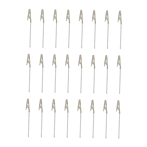 HOODANCOS 100 Stück Alligator Clips aus Metall für DIY Karten Robuste und Rostfreie Klemmen für Fotos Visitenkarten Notizen und Menükarten für Täglichen Gebrauch von HOODANCOS