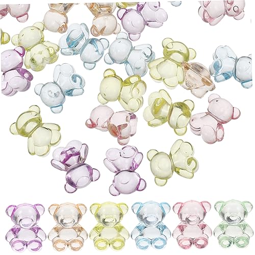HOODANCOS 100 Stück Bären Abstandshalter Perlen Acrylperlen für DIY Schmuck und Haargummis Kreative Bastelmaterialien Bunten Farben für Ohrringe und Armbänder HOODANCOS 100 Stück Bären Abstandshalter Perlen Acrylperlen für DIY Schmuck und Haargummis Kreative Bastelmaterialien Bunten Farben für Ohrringe und Armbänder von HOODANCOS