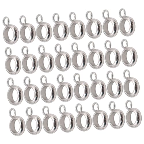 HOODANCOS 100 Stück Bail Beads Spacer Perlen mit Schlaufe für DIY Schmuckherstellung für Armbänder Schlüsselanhänger und Kreative Bastelprojekte HOODANCOS 100 Stück Bail Beads Spacer Perlen mit Schlaufe für DIY Schmuckherstellung für Armbänder Schlüsselanhänger und Kreative Bastelprojekte von HOODANCOS