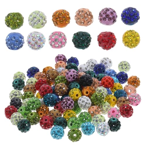 HOODANCOS 100 Stück Diamantkugel Perlenschmuck Perlen Für Armbänder Herstellung Strassperlen Zum Basteln Abstandsperlen Selber Machen Basteln Von Perlen Diy-perlen Schüttgüter Strasssteine von HOODANCOS