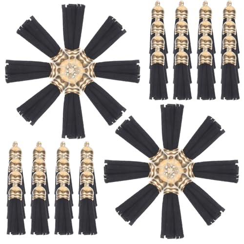 HOODANCOS 100 Stück Farbe Lederquasten bag charm bastelzeug jewellery schlüsselanhänger Schlüsselbund Das Quasten Herstellung Neuartige Schlüsselanhänger Quasten zum Basteln Legierung Black HOODANCOS 100 Stück Farbe Lederquasten bag charm bastelzeug jewellery schlüsselanhänger Schlüsselbund Das Quasten Herstellung Neuartige Schlüsselanhänger Quasten zum Basteln Legierung Black von HOODANCOS