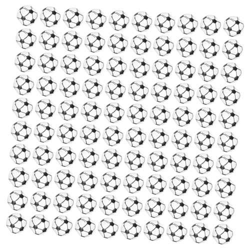 HOODANCOS 100 Stück Fußball Holzperlen DIY Schmuckherstellung Lose Perlen für Armbänder und für Bastelprojekte Hautfreundlich und Großer von HOODANCOS