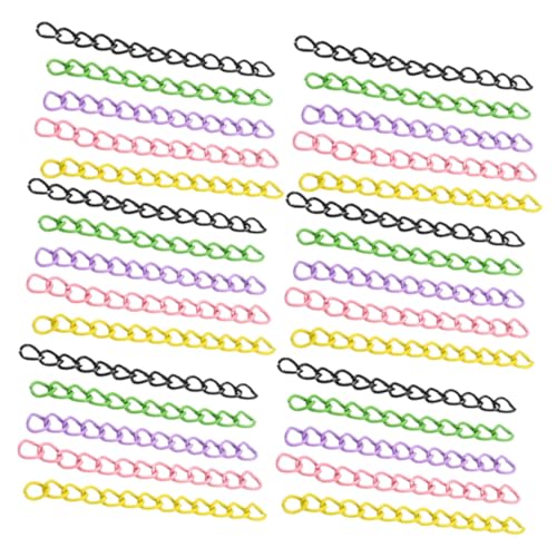 HOODANCOS 100 Stück Gliederketten Ketten Edelsteine Charms Klobige Kette Schmuckherstellung Goldkette Goldhalsketten Verlängerung DIY Verschiedene Perlen Bastelkette von HOODANCOS