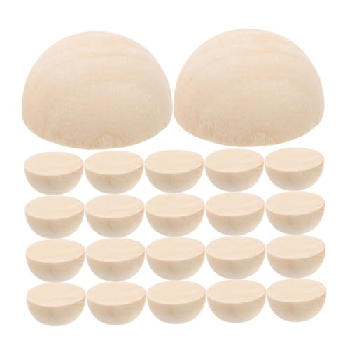 HOODANCOS 100 Stück Halbe Bastelperlen Farbig Halbkugelig Mini-halbkugelbälle Natürlich Handwerk Untersetzer Bälle Basteln Für Frühe Jahre Hälfte Unvollendet Runden Halbe Kugel Holz HOODANCOS 100 Stück Halbe Bastelperlen Farbig Halbkugelig Mini-halbkugelbälle Natürlich Handwerk Untersetzer Bälle Basteln Für Frühe Jahre Hälfte Unvollendet Runden Halbe Kugel Holz von HOODANCOS