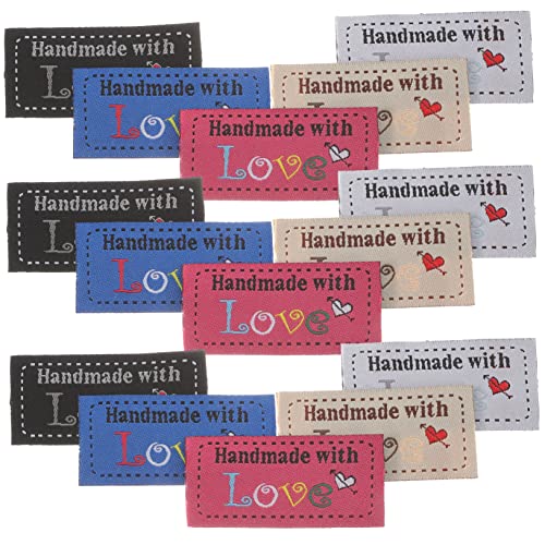 HOODANCOS 100 Stück Handgemachte Etiketten für Nähen und Stricken Gestaltete Woven Labels in Rot Blau Hellgelb Schwarz und Weiß für DIY Projekte und Bekleidung HOODANCOS 100 Stück Handgemachte Etiketten für Nähen und Stricken Gestaltete Woven Labels in Rot Blau Hellgelb Schwarz und Weiß für DIY Projekte und Bekleidung von HOODANCOS