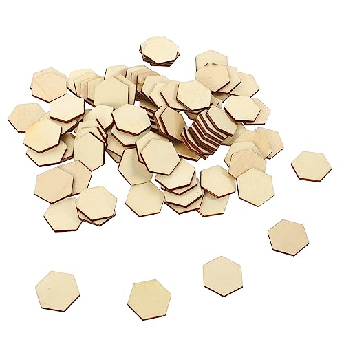 HOODANCOS 100 Stück Holzscheiben Unbehandelte DIY Holzstücke für Kreative Dekoration Blanko Holzstücke für Bastelprojekte Natürliche Holzmaterialien für Handwerk und Persönliche Gestaltung von HOODANCOS