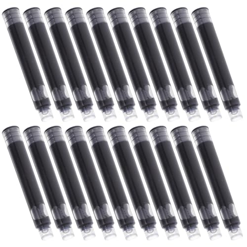 HOODANCOS 100 Stück Nachfülltinte für Füllfederhalter wieder auffüllbar Nachfüllungen Weiß Schreibstift-Tintennachfüllung Austausch der Füllfederhaltertinte Plastik Black HOODANCOS 100 Stück Nachfülltinte für Füllfederhalter wieder auffüllbar Nachfüllungen Weiß Schreibstift-Tintennachfüllung Austausch der Füllfederhaltertinte Plastik Black von HOODANCOS
