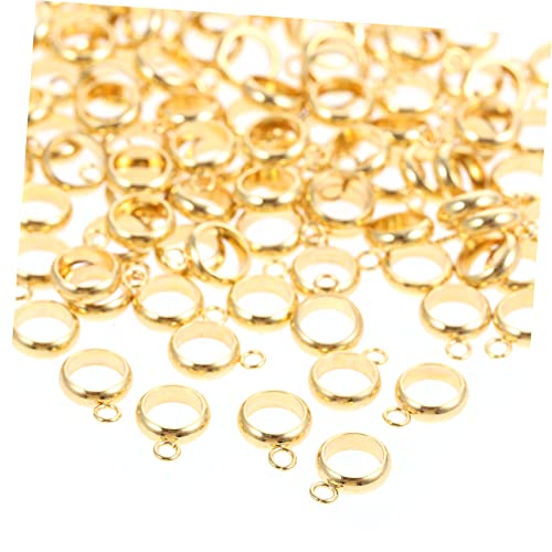 HOODANCOS 100 Stück Positionierungsperlen aus Edelstahl edelstahlkügelchen armband zubehör Stifte Bausatz Schiene Verbindungsglieder für Anhänger handwerkliche Herstellung von Perlen Golden von HOODANCOS