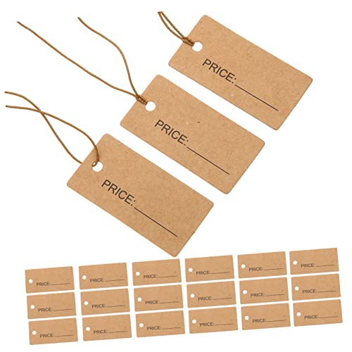 HOODANCOS 100 Stück Preisschild Aufkleber Silberkette Hängendes, Aufgereihtes Etikett Haken Label-label-tastenkappen Geschenketikett Langhantel-etikett Hängende Tags Kraftpapier Light Brown HOODANCOS 100 Stück Preisschild Aufkleber Silberkette Hängendes, Aufgereihtes Etikett Haken Label-label-tastenkappen Geschenketikett Langhantel-etikett Hängende Tags Kraftpapier Light Brown von HOODANCOS