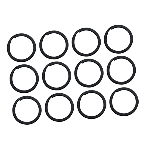 HOODANCOS 100 Stück Schlüsselring Ringe Elektrolytisch Schwarze Split Ringe für DIY Schlüsselanhänger Schlüsselanhänger Zubehör Langlebig und Rostfrei von HOODANCOS