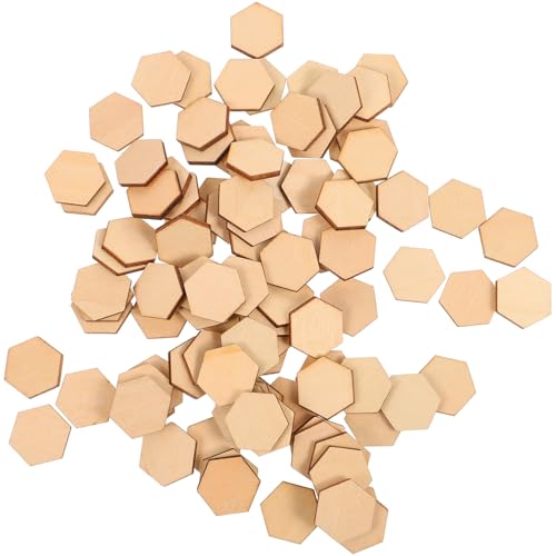 HOODANCOS 100 Stück Sechseckige Buchenholzstückchen für DIY Bastelprojekte Hochzeits und Weihnachtsdekorationen Natürliche Holzornamente Handgemachte Accessoires HOODANCOS 100 Stück Sechseckige Buchenholzstückchen für DIY Bastelprojekte Hochzeits und Weihnachtsdekorationen Natürliche Holzornamente Handgemachte Accessoires von HOODANCOS