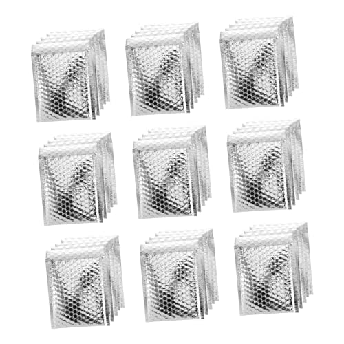 HOODANCOS 100 Stück Silberne Luftpolsterbriefumschläge Selbstklebende Versandtaschen Padded Bubble Mailers für Sicheren Versand und Schutz Ihrer Produkte von HOODANCOS