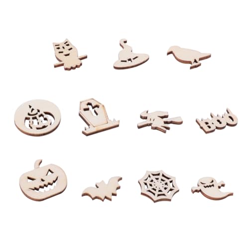 HOODANCOS 100 Stück Teiliges Halloween Graffiti Holzchips aus Naturbelassenem Holz mit Löchern Blanko Holzscheiben zum Bemalen und Basteln Sichere DIY Deko für Partydekoration HOODANCOS 100 Stück Teiliges Halloween Graffiti Holzchips aus Naturbelassenem Holz mit Löchern Blanko Holzscheiben zum Bemalen und Basteln Sichere DIY Deko für Partydekoration von HOODANCOS