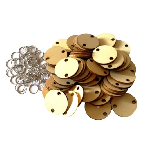 HOODANCOS 100 Stück Teiliges Set Holzscheiben mit Metallringen Natürliche Runde Holzplättchen für Geburtstagskalender Hängender Holz Kalender zum Basteln und Dekorieren DIY Holzscheiben HOODANCOS 100 Stück Teiliges Set Holzscheiben mit Metallringen Natürliche Runde Holzplättchen für Geburtstagskalender Hängender Holz Kalender zum Basteln und Dekorieren DIY Holzscheiben von HOODANCOS