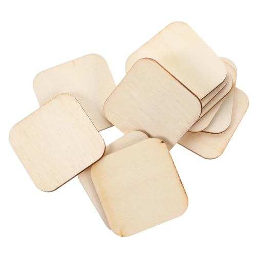 HOODANCOS 100 Stück Unbehandelte Holzscheiben DIY Dekoration Tags für Kreative für Malen und Basteln Leicht und Einfach zu Gestalten von HOODANCOS