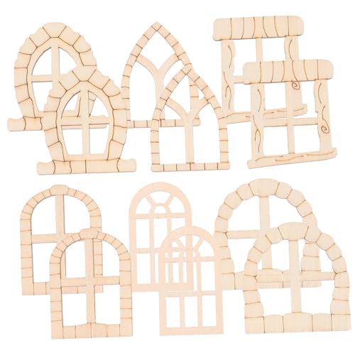 HOODANCOS 100 Stück Unvollendete Feentüren Garten Türen Miniatur Baumtüren Garten Statues für Rasen Figuren Skulpturen Außen Deko von HOODANCOS