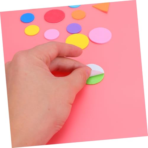 HOODANCOS 1000 Stück Teiliges Bunter Moosgummi Selbstklebende Geometrische Formen Sticker für Kreative Bastelaufkleber zur Früherziehung und Kognitiven von HOODANCOS