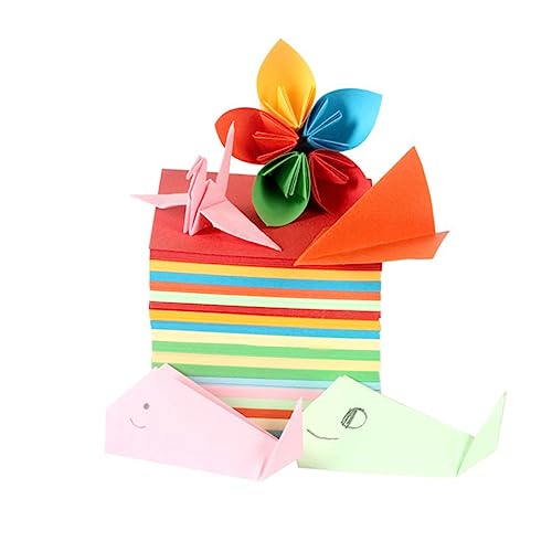 HOODANCOS 100Blätter Origami Papier für Farbiges Doppelseitiges Faltpapier Farben für Kunsthandwerksprojekte und Bastelideen von HOODANCOS