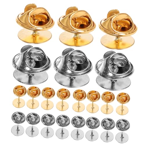 HOODANCOS 100Sätze Pin Back Clutch Locking Pin für Anstecknadeln Metallverschluss für Broschen und Schmuckherstellung für Krawatten und Abzeichen und Pins HOODANCOS 100Sätze Pin Back Clutch Locking Pin für Anstecknadeln Metallverschluss für Broschen und Schmuckherstellung für Krawatten und Abzeichen und Pins von HOODANCOS