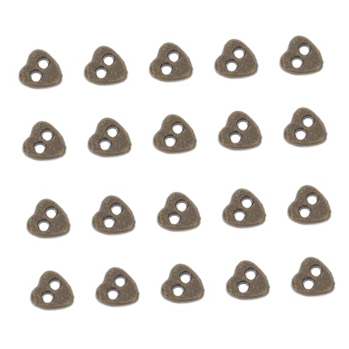 HOODANCOS 100Stücke Herzknöpfe für Puppen DIY Dekoration Kleidung Buttons Legierung für Puppenkleidung und Bastelprojekte Antikbronzefarbe HOODANCOS 100Stücke Herzknöpfe für Puppen DIY Dekoration Kleidung Buttons Legierung für Puppenkleidung und Bastelprojekte Antikbronzefarbe von HOODANCOS